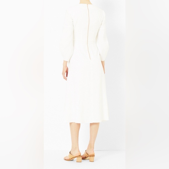 NWT Tibi Ivory Marta Corset Midi Dress Size 0 Linen‎ Blend - Picture 3 of 9